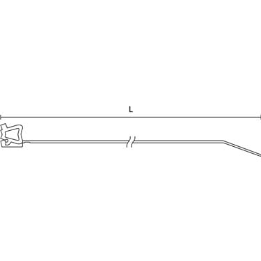 111-01672 HellermannTyton - TAS120L-PA66HIRHSUV-BK