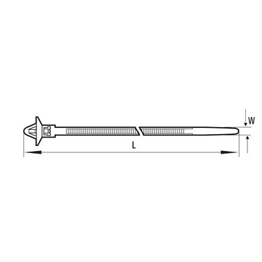 111-85350 HellermannTyton - T50SD6-PA66HS-BK