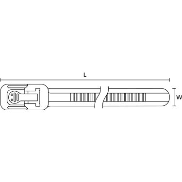 115-00161 HellermannTyton - ORF150-S-PA66W-BK