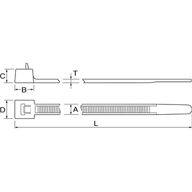 115-02000 HellermannTyton - RELK2M-PA66-BK