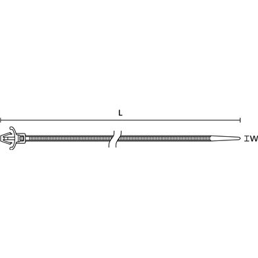 115-07010 HellermannTyton - RT50RSF-PA66-BK