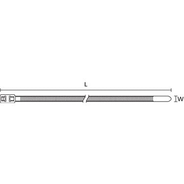 117-00008 HellermannTyton - T50LDH-PA66HS-BK