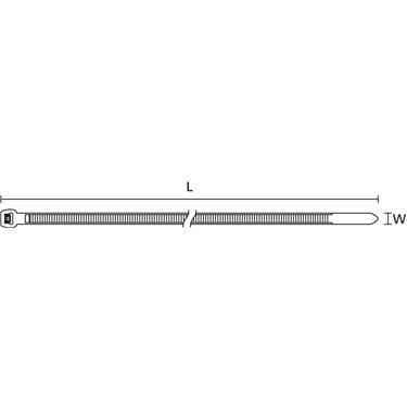 118-00128 HellermannTyton - T50MOS-PA66W-BK