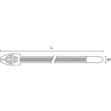 126-00329 HellermannTyton - T30RSF-PA66HS-BK