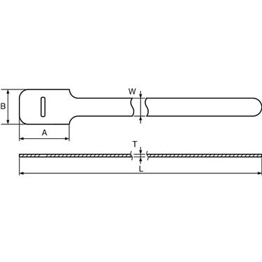 130-00019 HellermannTyton - TEXTIE L-PA66/PP-BK