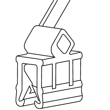 133-00059 HellermannTyton - T40XEC5SP-E-PA66HS-BK