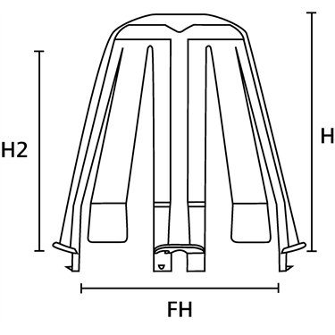148-00098 HellermannTyton - SpotClip-II-PA66GF15-BK
