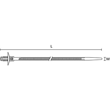 150-55500 HellermannTyton - REL30SDP6-PA66-BK