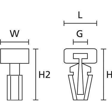 151-40119 HellermannTyton - TM1SF-PA66-WH