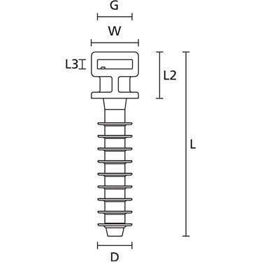151-80500 HellermannTyton - LOK01B-PA6HIR-BK