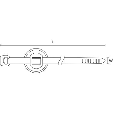 155-42002 HellermannTyton - T50ROSSFT6.5S-16-2MD-PA66HS/PA66HIRHS-BK