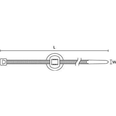 156-00025 HellermannTyton - T50RFT5-PA66HS/PA66HIRHS-BK