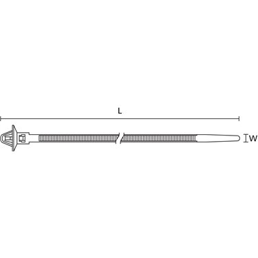 156-00264 HellermannTyton - T50SOSSFT6.5E-MDL-PA66HS-BK