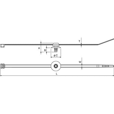 156-00338 HellermannTyton - T18RFT3-PA66HSUV-BK