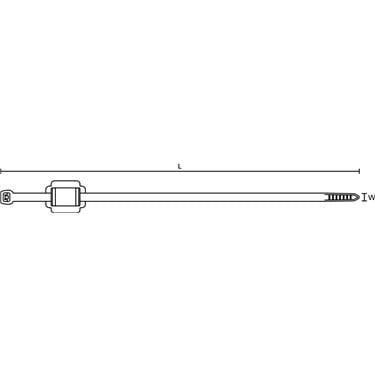 156-01577 HellermannTyton - One Click FERRO-T50ROSSFT725-PA66HS/PA66W-BK