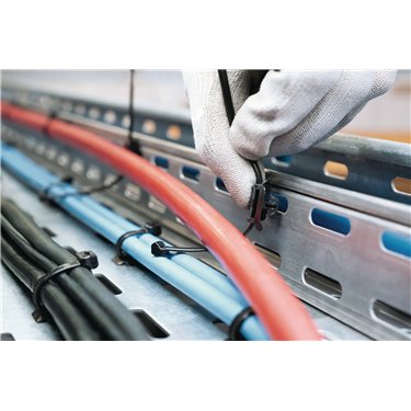 156-01577 HellermannTyton - One Click FERRO-T50ROSSFT725-PA66HS/PA66W-BK