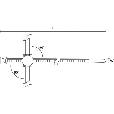 156-01601 HellermannTyton - CBTO50R-PA66HS/PA66HIRHS-BK