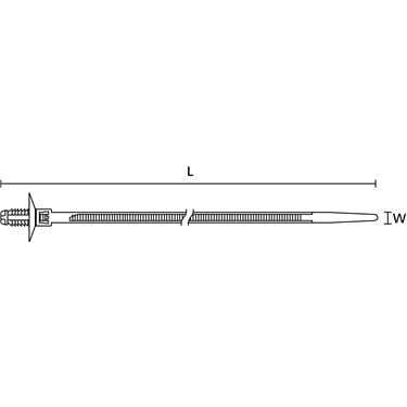 157-00045 HellermannTyton - T50SOSFT6D10E-PA66HS-BK