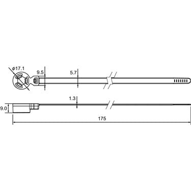 157-00065 HellermannTyton - T50SOSSBU-M6-PA66HSUV-GY