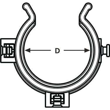 161-64008 HellermannTyton - HWCLIP25-PA66HIRHS-BK