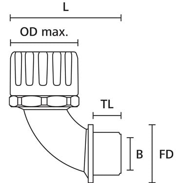 166-22203 HellermannTyton - HG16-90-M20-PA66-BK