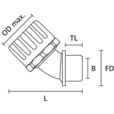 166-23406 HellermannTyton - HG16-45-PG13-PA66-BK