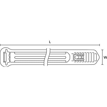 111-50000 HellermannTyton - SGT100S-PA66HS/TPE-BK/BU