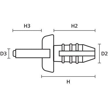 181-42500 HellermannTyton - HTWD-R6-PA6-OG