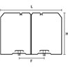 181-50640 HellermannTyton - HTWD-BWR-60X40-PC/ABS-BK