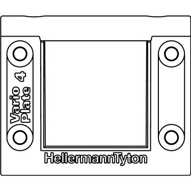 440-00000 HellermannTyton - VarioPlate-4_Frame-PA66GF25-BK