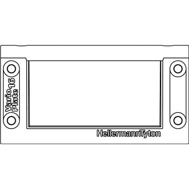 440-00002 HellermannTyton - VarioPlate-16_Frame-PA66GF25-BK