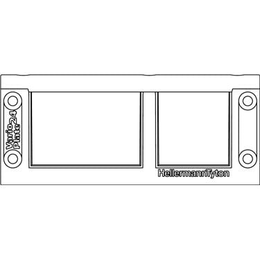 440-00003 HellermannTyton - VarioPlate-24_Frame-PA66GF25-BK