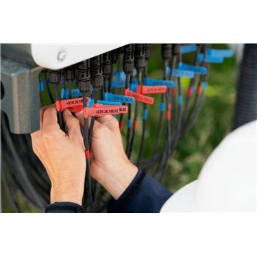 556-80587 HellermannTyton - TAGPU12X74-LOOP-PUR-RD