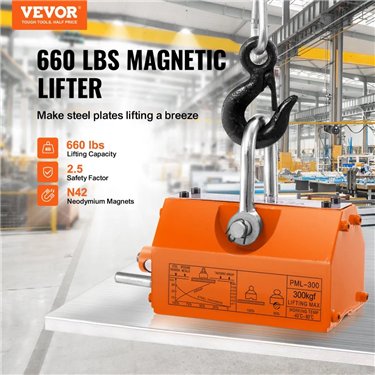 VEVOR Sollevatore Magnetico Permanente 300kg