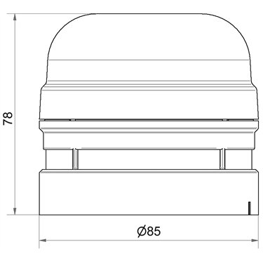 161.700.60 - Werma - Midi Sounder 115-230VAC, Grigio