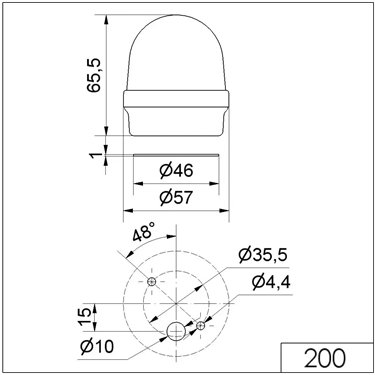 200.300.00 - Werma - Fanale a luce permanente BM 12-230VAC/DC