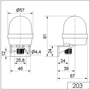 203.200.00 - Werma - Dauerlicht WM 12-230VAC/DC