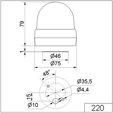 220.100.00 - Werma - Fanale a luce permanente BM 12-230VAC/DC