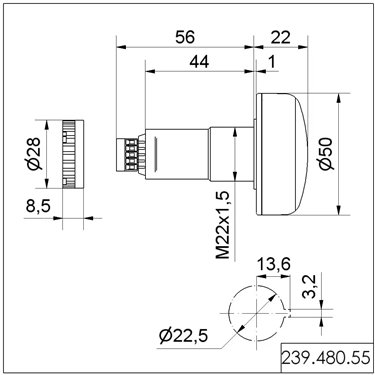 239.480.55 - Werma - Lampe LED EM 24VDC MC
