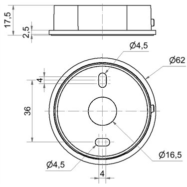 260.700.01 - Werma - Mini-Flachmontage-Adapter, grau