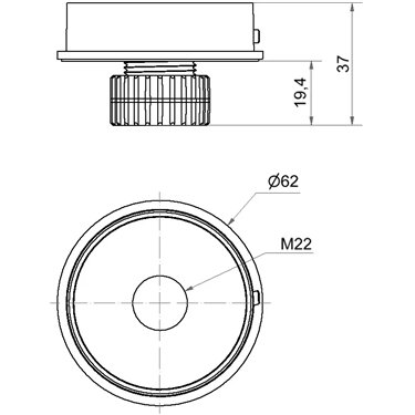 260.700.03 - Werma - Mini-Installationsadapter M22, grau