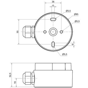 261.700.02 - Werma - Conector de cable adaptador Midi, gris