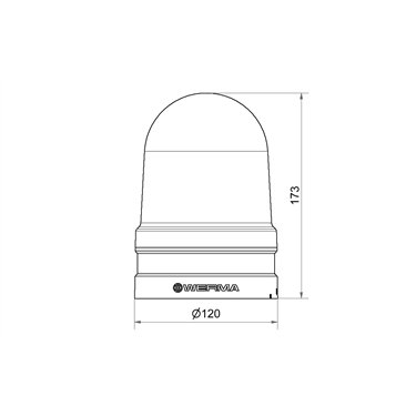 262.120.70 - Werma - Maxi TwinFLASH 12/24VAC/DC, Rosso