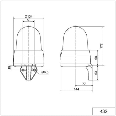 432.200.75 - Werma - LED-Sirene WM 32 Töne 24VAC/DC, Grün
