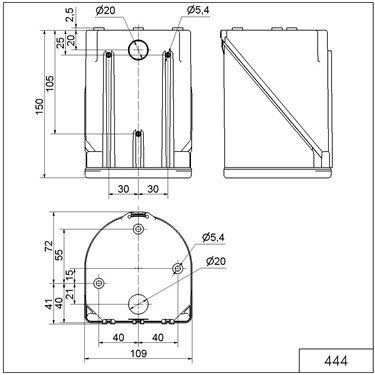444.310.75 - Werma - LED-EVS Mehrschall-Sirene BWM 32 Töne