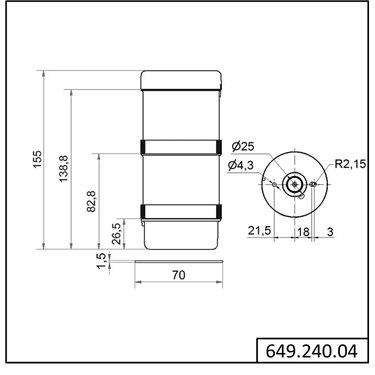 649.240.03 - Werma - Signalrevolver KS71 BWM 115VAC