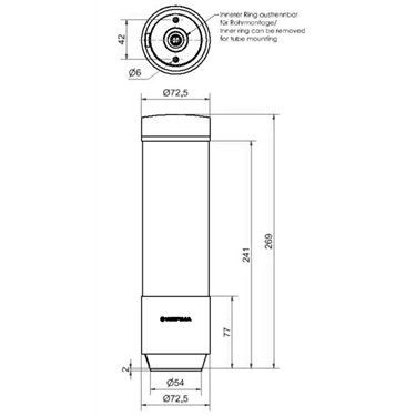 657.010.55 - Werma - eSIGN IO-Link 9 Segmenti, Nero