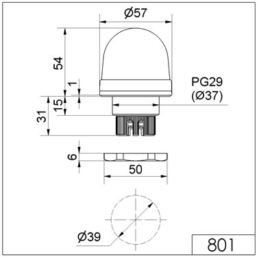 801.300.67 - Werma - LED-Dauerlicht EM 115VAC