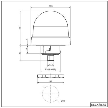 816.480.55 - Werma - LED-Dauerlicht EM 24VDC