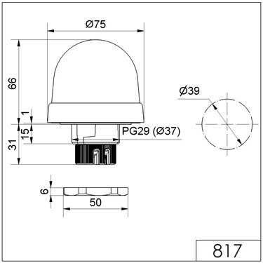 817.300.55 - Werma - EM 24VDC Blinkleuchte, gelb